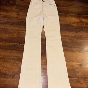SPRWMN Los Angeles Classic Cream Women's Micro Flare Jeans size 25